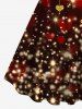 Plus Size Glitter Sparkling Rose Flower Heart Print Valentines Ombre A Line Tank Party Dress -  