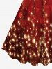 Plus Size Heart Tassel Sparkling Sequin Glitter 3D Print Tank Party Dress -  