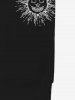 Gothic Sun Print Pockets Drawstring Sweatpants For Men -  