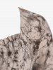 Gothic Poet Sleeves Ruched Frilled Distressed Floral Print A Line Dress -  