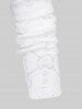 Robe Haute Basse Evidée Cœur sans Manches de Grande Taille à Ourlet en Dentelle avec Boutons 2 Perles Fantaisies - Blanc 1X | US 14-16