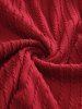 Haut Rétro Côtelé Texturé à Une Epaule Bouclé en Couleur Unie Grande Taille avec Chaîne - Rouge foncé 1X | US 14-16