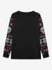Gothic Christmas Snowflake Skulls Knitted 3D Print T-shirt and Jogger Pants Pajama Set For Men -  