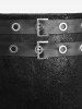 Plus Size Buckle Grommets PU Leather Moon Star Zipper Asymmetrical Skirt -  
