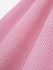 Robe Plissée Rose à Ourlet en Dentelle Au Crochet de Grande Taille avec Ceinture - Rose clair 2X | US 18-20