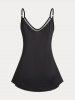 Plus Size Sun Moon Star Print Cami Top (Adjustable Shoulder Strap) -  