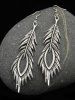 Vintage Peacock Feather Shape Drop Earrings -  