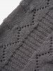 Plus Size Solid Color Drop Shoulder Mini Sweater Dress -  