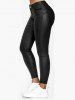 Plus Size Solid Color Zip Fly Long Pants -  