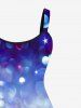 Plus Size Ombre Bubble Star Glitter Sparkling Sequin 3D Print Tank Party New Years Eve Dress -  