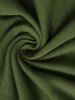 T-shirt Tie-Dye Imprimé Panneau à Col Bénitier - Vert profond M | États-Unis 6