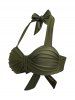 Plain Color U-ring Padded Two Piece Swimwear -  