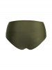 Plain Color U-ring Padded Two Piece Swimwear -  