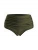 Plain Color U-ring Padded Two Piece Swimwear -  