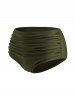 Plain Color U-ring Padded Two Piece Swimwear -  