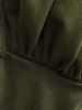 Plain Color U-ring Padded Two Piece Swimwear -  