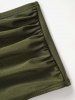 Plain Color U-ring Padded Two Piece Swimwear -  