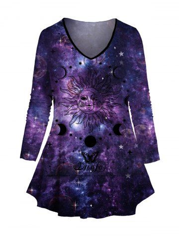 Long Sleeve V Neck Casual Tee