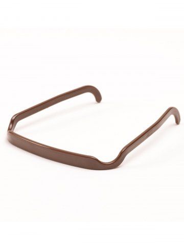 Minimalist Fashion Square Shape Hairband Fixed with Sunglasses - COFFEE