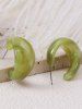 Boucles D'Oreilles en Acrylique Motif Olive Vert - Vert clair 