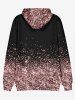 Plus Size Cat Claw Sparkling Sequin Glitter 3D Print Pullover Drawstring Hoodie -  