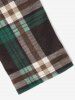 Plaid Lattice Cut Out Ruched Tie Knot Long Sleeve Top -  