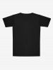 T-shirt Imprimé Squelette et Fleur Saint-Valentin Style Gothique pour Homme - Noir 2XL