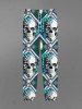 Gothic Skulls Rose Flowers Cross Stitch 3D Print Drawstring Jogger Pants For Men -  