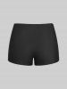 Plus Size Ombre Two Tone Crisscross Panel Backless Boyshorts Tankini Set -  