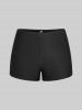 Plus Size Ombre Two Tone Crisscross Panel Backless Boyshorts Tankini Set -  