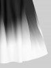 Plus Size Ombre Two Tone Crisscross Panel Backless Boyshorts Tankini Set -  
