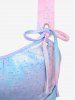 Débardeur Teinté Imprimé Tordu Panneau avec Chaîne Grande Taille à Œillet - Multi-A 4X | US 26-28