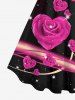Robe Débardeur Pailletée à Rose et Coeur Saint-Valentin Grande Taille - Rose clair 6X