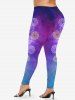 Plus Size Galaxy Tie Dye Ombre Mandala Floral Graphic Print Leggings -  