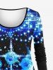 Plus Size Galaxy Star Moon Cross Magic Rose Flowers Plaid Glitter Sparkling Sequin 3D Print T-shirt -  