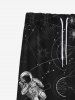 Pantalon de Survêtement à Cordon de Serrage à Imprimé Astronaute et Galaxie Style Gothique pour Hommes - Noir 8XL