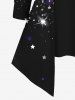 Plus Size Chain Bowknot Stars Sparkling Sequin Glitter 3D Print 2 In 1 T-shirt -  