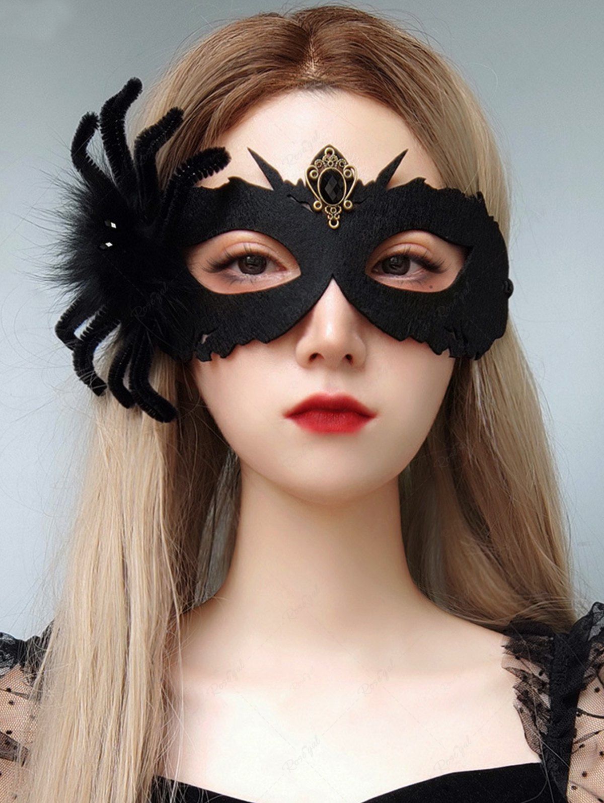 Online Halloween Half Face Spider Grim Reaper Cosplay Nightclub Mask  