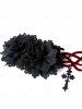 Accessoire de Cheveux de Soirée Cosplay Gothique Fleur avec Strass - Multi 