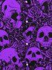 Gothic Valentine's Day Skulls Rose Flowers Print Button Down Shirt For Men -  