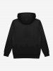 Gothic Handcuff Magician Heart Letters Print Valentines Pocket Drawstring Fleece Lining Pullover Hoodie For Men -  