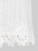 Cardigan Ouvert en Avant Applique Fleuri Texturé à Ourlet en Couleur Unie Grande Taille - Blanc L | US 12