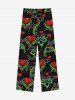 Gothic Valentine's Day Heart Claw Print Wide Leg Drawstring Sweatpants For Men -  