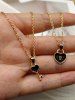 Valentines Lover's Heart Lock Key Pendant Couple Necklace -  