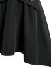 Mock Button Crossover High-low Suspender Skirt -  