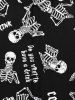 Gothic Skulls Skeleton Drinking Print Button Down Shirt For Men -  