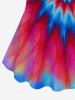 Plus Size Spiral Tie Dye Print T-shirt -  