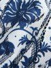 Haut Fleuri Imprimé Tordu Au Crochet de Grande Taille à Volants - Bleu 4X | US 26-28