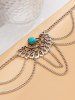 Fashion Turquoise Pentagram Stars Tassel Layered Ethnic Graphic Arm Chain -  