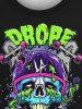 Gothic Skull Letters 3D Print Crew Neck Sweatshirt For Men -  